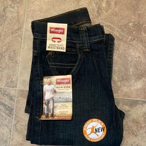 Boys wrangler straight jeans, eight slim
